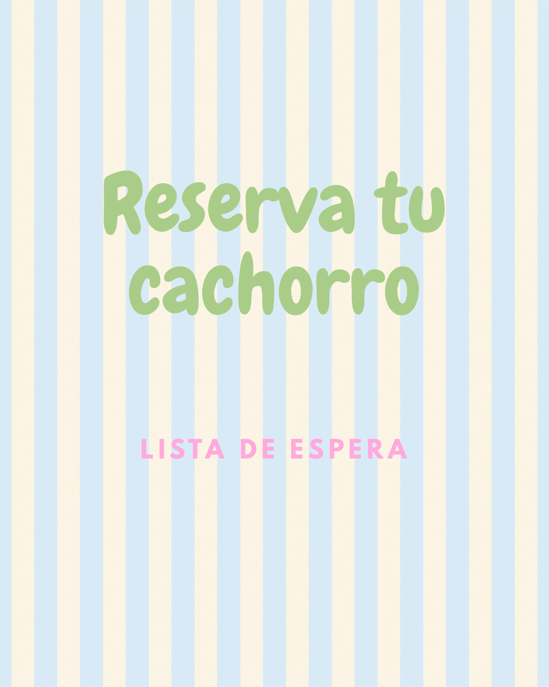 Reserva tu cachorro ahora – Depósito para la lista de espera